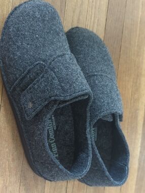 FINN COMFORT FILZMOOS WOOLFELT SLIPPERS ANTHRACITE /39